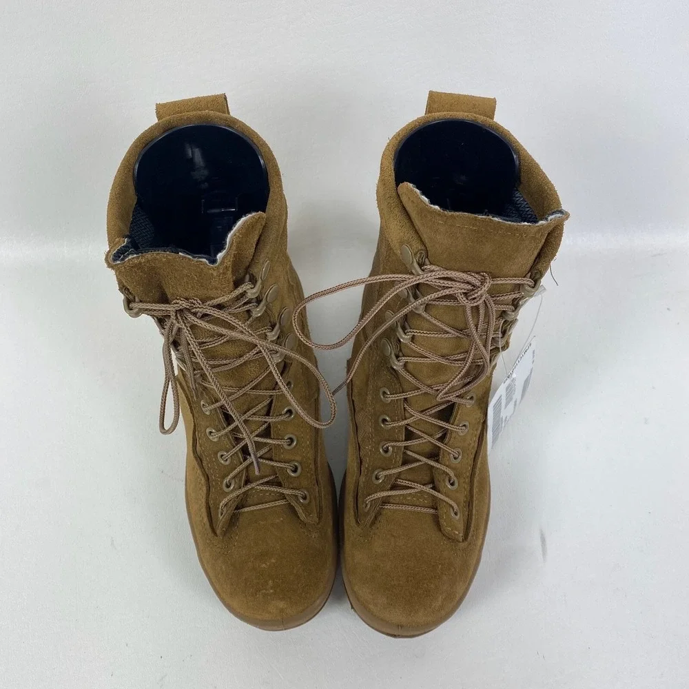MCRAE Army Combat Boots Hot Weather Tan Cage 3A059 Size 4.5 W Gore-Tex Vibram